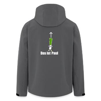 Lauch Paul lustige Geschenkidee T-Shirt - Recycelte Männer Softshell-Jacke von Stanley/Stella - Schwarz - Hinten - AI Model Male 185 light (185cm)