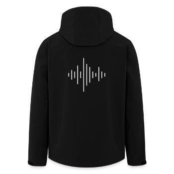 DJ - disc jockey - Men’s Recycled Softshell Jacket by Stanley/Stella - black - Back - AI Model Male 185 light (185cm)