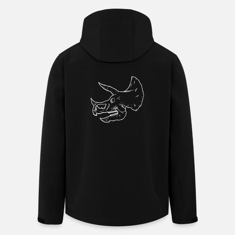 squelette de dinosaure - Triceratops Skull - Veste softshell homme en polyester recyclé Stanley/Stella - noir