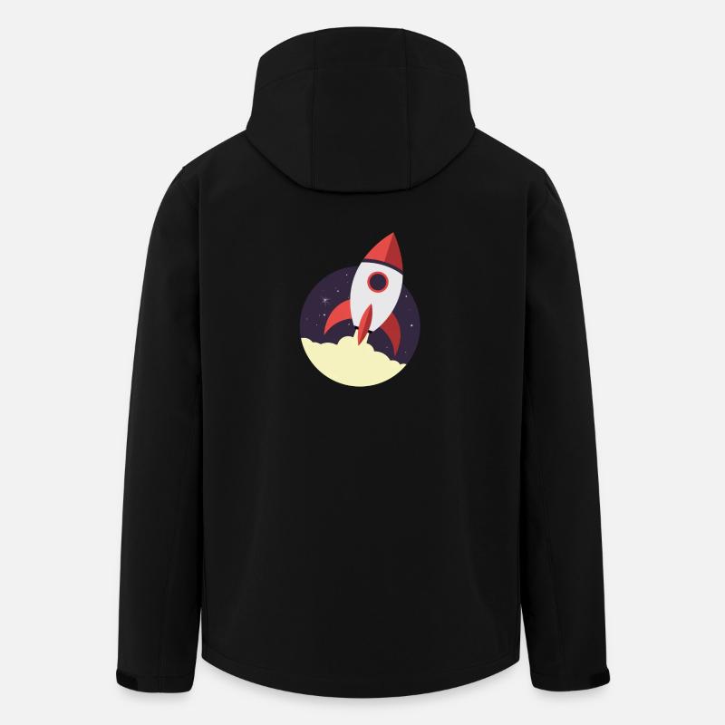 Raketenstart, Rakete, Weltraum - Recycelte Männer Softshell-Jacke von Stanley/Stella - Schwarz