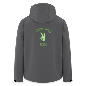 Smoke Weed Peace Kiffer Shirt - Recycelte Männer Softshell-Jacke von Stanley/Stella - Schwarz - Hinten - AI Model Male 185 light (185cm)