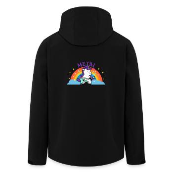 Metal Musique Drôle Arc-en-ciel Licorne avec guitares - Veste softshell homme en polyester recyclé Stanley/Stella - noir - Dos - AI Model Male 185 light (185cm)