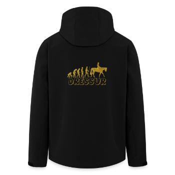 Evolution Dressur Golden Glitter Effekt - Recycelte Männer Softshell-Jacke von Stanley/Stella - Schwarz - Hinten - AI Model Male 185 light (185cm)