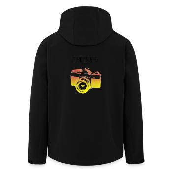 Kamera Freiburg Deutschland - Recycelte Männer Softshell-Jacke von Stanley/Stella - Schwarz - Hinten - AI Model Male 185 light (185cm)
