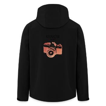 Kamera Kraków - Recycelte Männer Softshell-Jacke von Stanley/Stella - Schwarz - Hinten - AI Model Male 185 light (185cm)