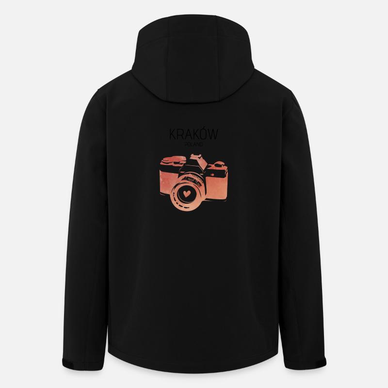 Camera Kraków - Men’s Recycled Softshell Jacket by Stanley/Stella - black