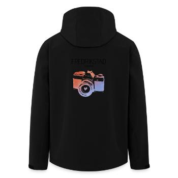 Fredrikstad, Norwegen - Recycelte Männer Softshell-Jacke von Stanley/Stella - Schwarz - Hinten - AI Model Male 185 light (185cm)
