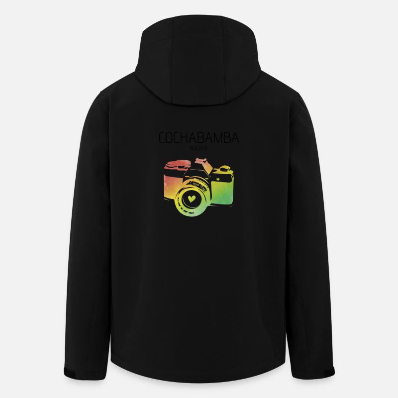 Bolivien, Cochabamba - Recycelte Männer Softshell-Jacke von Stanley/Stella - Schwarz