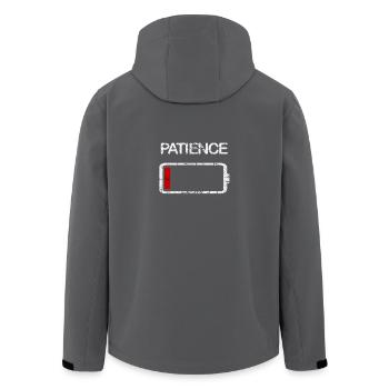 Battery empty Patience brushed - Men’s Recycled Softshell Jacket by Stanley/Stella - anthracite - Back - AI Model Male 185 light (185cm)