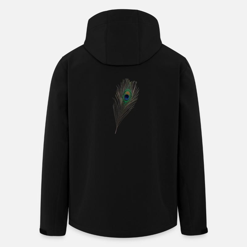 Peacock feather, peacock,bird - Men’s Recycled Softshell Jacket by Stanley/Stella - black