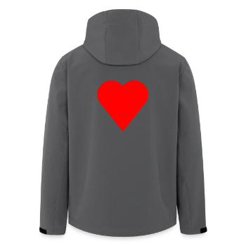 Herz - Recycelte Männer Softshell-Jacke von Stanley/Stella - Schwarz - Hinten - AI Model Male 185 light (185cm)