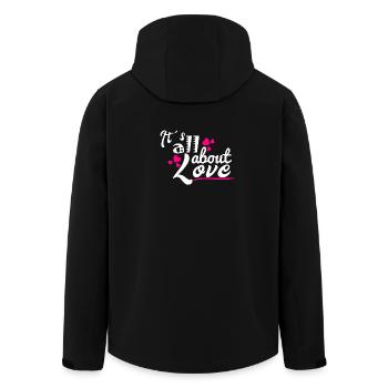 Valentinstag Februar Liebe Geschenkidee - Recycelte Männer Softshell-Jacke von Stanley/Stella - Schwarz - Hinten - AI Model Male 185 light (185cm)