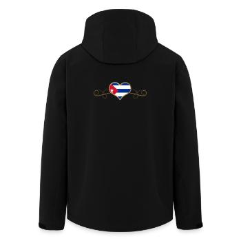 Gold Love Land Roots Cuba - Men’s Recycled Softshell Jacket by Stanley/Stella - black - Back - AI Model Male 185 light (185cm)