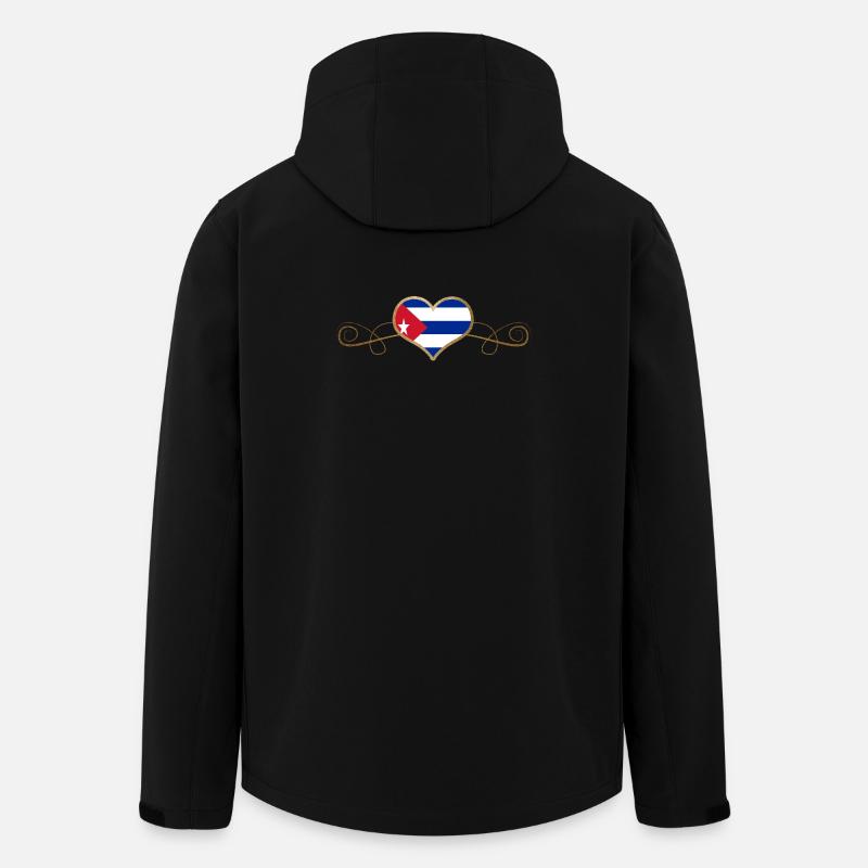 Gold Love pays racines Cuba - Veste softshell homme en polyester recyclé Stanley/Stella - noir