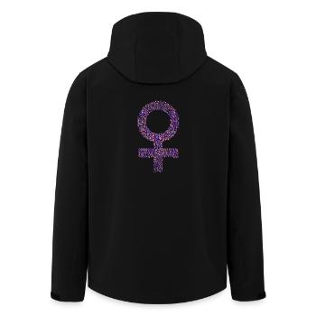 Female symbol gift idea woman sign - Men’s Recycled Softshell Jacket by Stanley/Stella - black - Back - AI Model Male 185 light (185cm)
