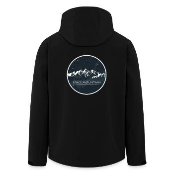 Space Mountain Wandern Berg Geschenk - Recycelte Männer Softshell-Jacke von Stanley/Stella - Schwarz - Hinten - AI Model Male 185 light (185cm)