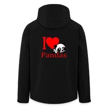 J'adore Panda - Veste softshell homme en polyester recyclé Stanley/Stella - noir - Dos - AI Model Male 185 light (185cm)