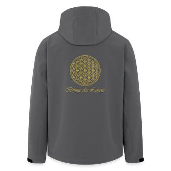 Blume des Lebens Heilpraktikerin T-Shirt - Recycelte Männer Softshell-Jacke von Stanley/Stella - Schwarz - Hinten - AI Model Male 185 light (185cm)