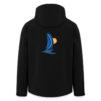 Segeln Segelboot Segelschiff Meer - Recycelte Männer Softshell-Jacke von Stanley/Stella - Schwarz - Hinten - AI Model Male 185 light (185cm)