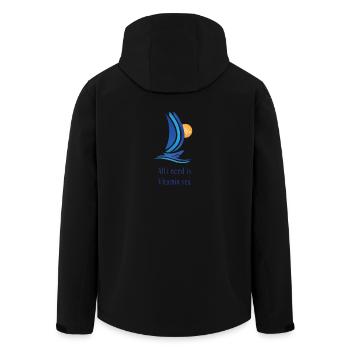 all i need is vitamin sea - Men’s Recycled Softshell Jacket by Stanley/Stella - black - Back - AI Model Male 185 light (185cm)