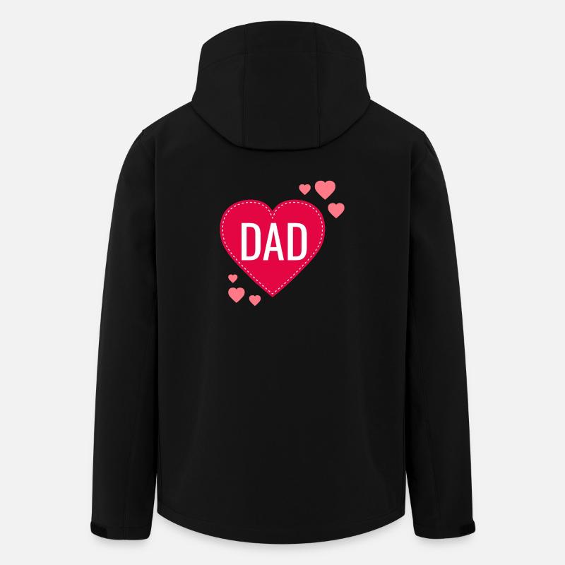 LOVE DAD - Recycelte Männer Softshell-Jacke von Stanley/Stella - Schwarz