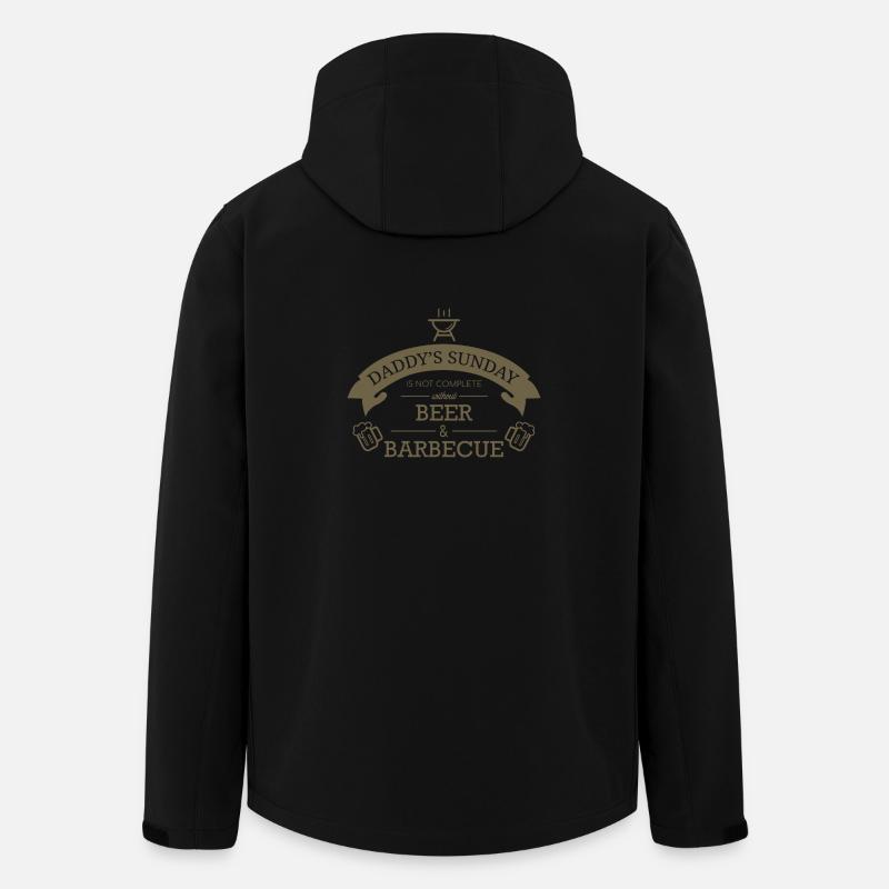 Papa will grillen und Bier Geschenk Vatertag dad - Recycelte Männer Softshell-Jacke von Stanley/Stella - Schwarz