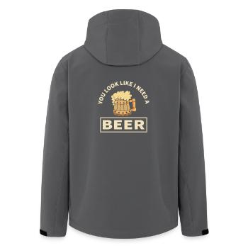 You look like i need a Beer Gift - Recycelte Männer Softshell-Jacke von Stanley/Stella - Schwarz - Hinten - AI Model Male 185 light (185cm)
