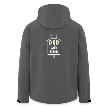Dad of the Wild One Funny Baby Gift - Recycelte Männer Softshell-Jacke von Stanley/Stella - Schwarz - Hinten - AI Model Male 185 light (185cm)