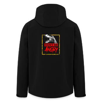 Dinosaurs - Do not be angry - Men’s Recycled Softshell Jacket by Stanley/Stella - black - Back - AI Model Male 185 light (185cm)