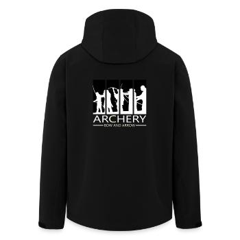 Archery bow sport bow crossbow gift - Men’s Recycled Softshell Jacket by Stanley/Stella - black - Back - AI Model Male 185 light (185cm)