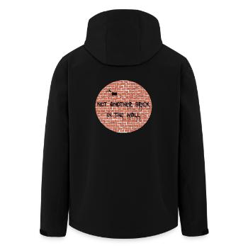 NOT JUST ANOTHER BRICK IN THE WALL - Recycelte Männer Softshell-Jacke von Stanley/Stella - Schwarz - Hinten - AI Model Male 185 light (185cm)