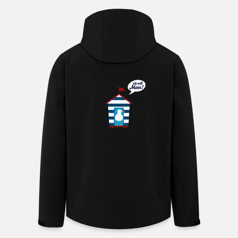 ich will Meer - Recycelte Männer Softshell-Jacke von Stanley/Stella - Schwarz