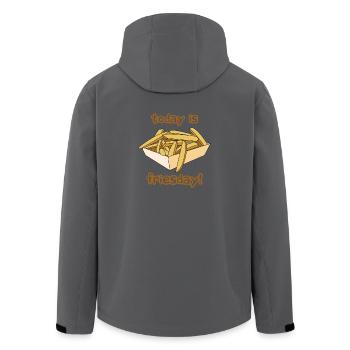 Pommes Fritten Geschenk Essen fastfood diät - Recycelte Männer Softshell-Jacke von Stanley/Stella - Schwarz - Hinten - AI Model Male 185 light (185cm)