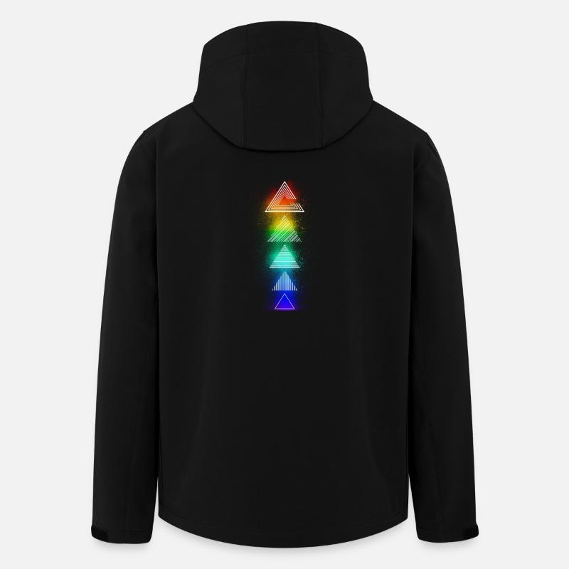Neon Dreick Bunt - Recycelte Männer Softshell-Jacke von Stanley/Stella - Schwarz