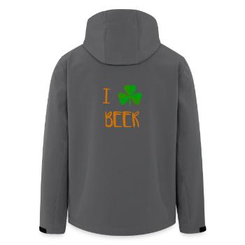 I cloverleaf BEER - I Love BEER - Recycelte Männer Softshell-Jacke von Stanley/Stella - Schwarz - Hinten - AI Model Male 185 light (185cm)