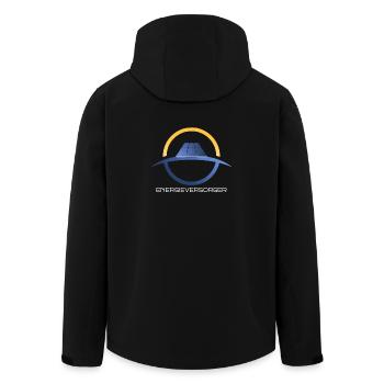 Energieversorger per Photovoltaik - Recycelte Männer Softshell-Jacke von Stanley/Stella - Schwarz - Hinten - AI Model Male 185 light (185cm)