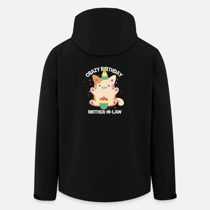 Funny Crazy Birthday belle-mère - Veste softshell homme en polyester recyclé Stanley/Stella - noir