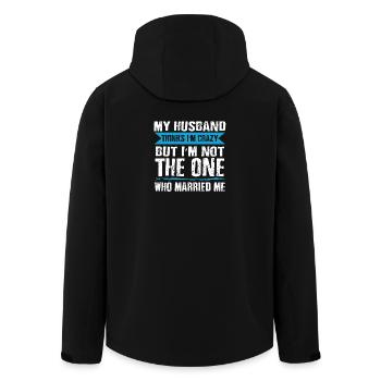 Funny Crazy Husband and Wife T-shirt - Recycelte Männer Softshell-Jacke von Stanley/Stella - Schwarz - Hinten - AI Model Male 185 light (185cm)