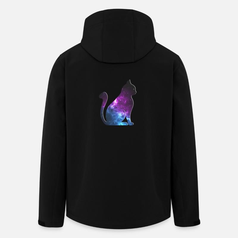 Galaxy Cat Space Gift - Men’s Recycled Softshell Jacket by Stanley/Stella - black