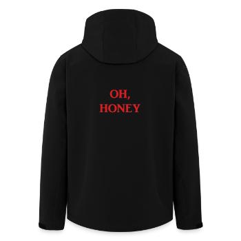 OH HONEY - Recycelte Männer Softshell-Jacke von Stanley/Stella - Schwarz - Hinten - AI Model Male 185 light (185cm)