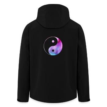 Yin Yang - Men’s Recycled Softshell Jacket by Stanley/Stella - black - Back - AI Model Male 185 light (185cm)