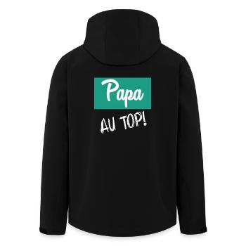 PAPA - Veste softshell homme en polyester recyclé Stanley/Stella - noir - Dos - AI Model Male 185 light (185cm)