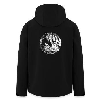 Handball Handballer Geschenk Handballteam - Recycelte Männer Softshell-Jacke von Stanley/Stella - Schwarz - Hinten - AI Model Male 185 light (185cm)