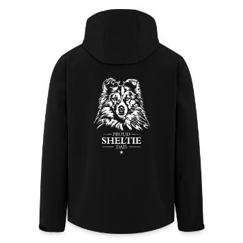 Sheltie Dad Hunde Hund Shetland Sheepdog Wilsigns - Recycelte Männer Softshell-Jacke von Stanley/Stella - Schwarz - Hinten - AI Model Male 185 light (185cm)