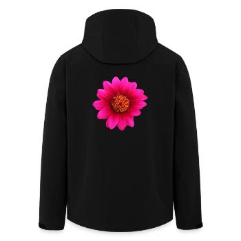 flowers lilies tulips orchids sunflower dahlia ger - Men’s Recycled Softshell Jacket by Stanley/Stella - black - Back - AI Model Male 185 light (185cm)