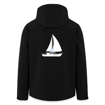 Segelschiff Geschenk Segelboot Segler segeln - Recycelte Männer Softshell-Jacke von Stanley/Stella - Schwarz - Hinten - AI Model Male 185 light (185cm)
