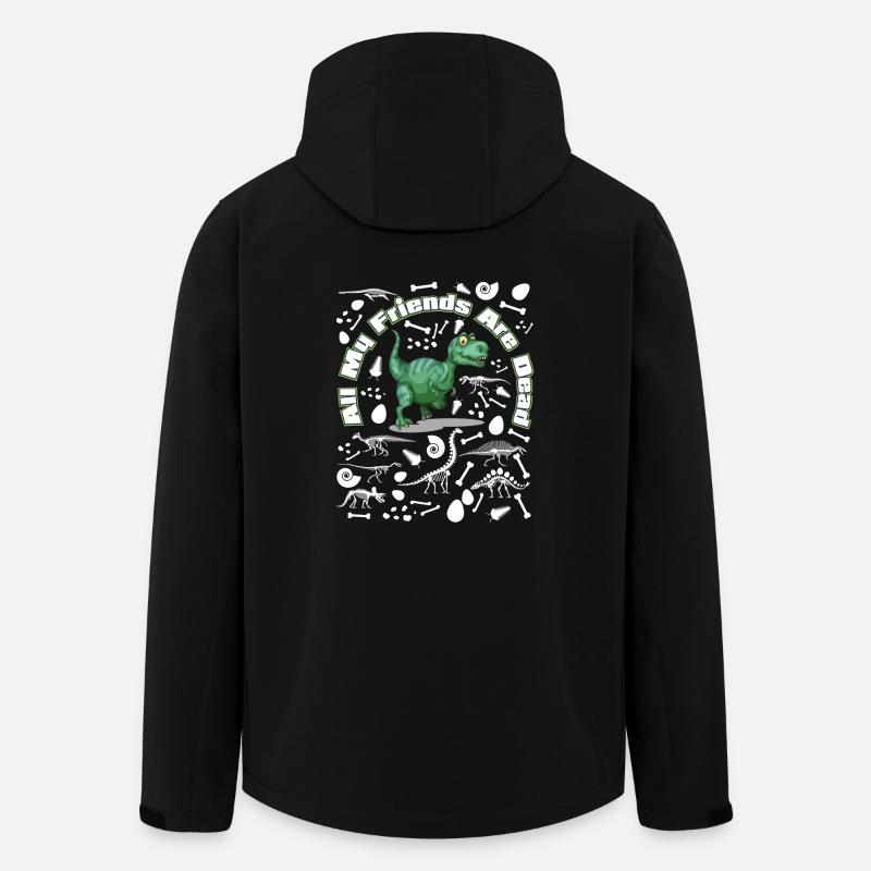 All My Friends Are Dead (T. Rex Edition) - Men’s Recycled Softshell Jacket by Stanley/Stella - black