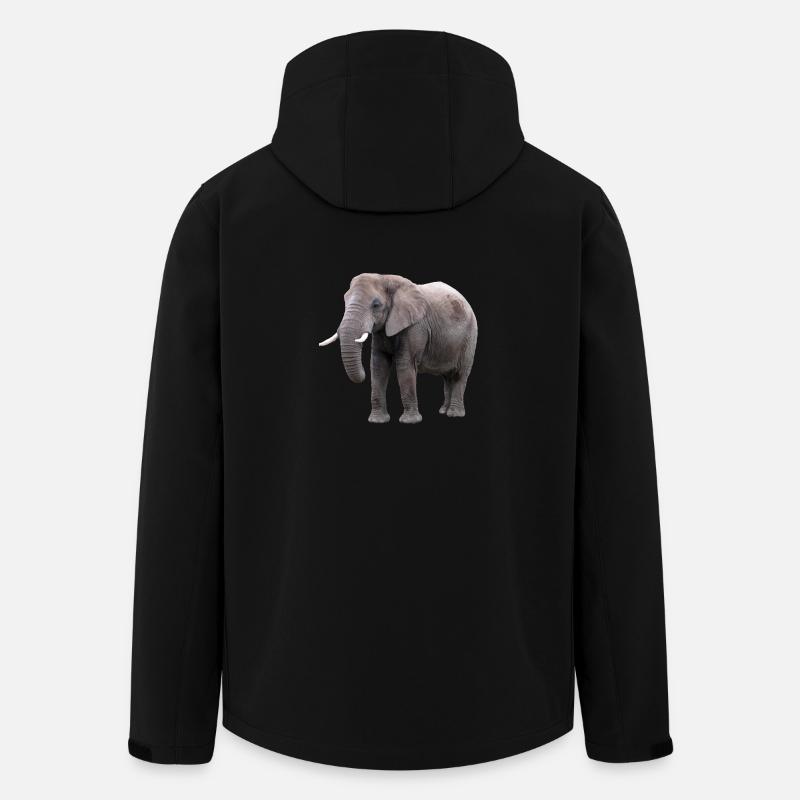 Elefant - Recycelte Männer Softshell-Jacke von Stanley/Stella - Schwarz
