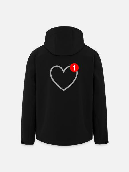 Amour - Message - SMS - Love - Veste softshell homme en polyester recyclé Stanley/Stella - noir