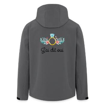 j ai dit oui evjf mariage - Veste softshell homme en polyester recyclé Stanley/Stella - noir - Dos - AI Model Male 185 light (185cm)